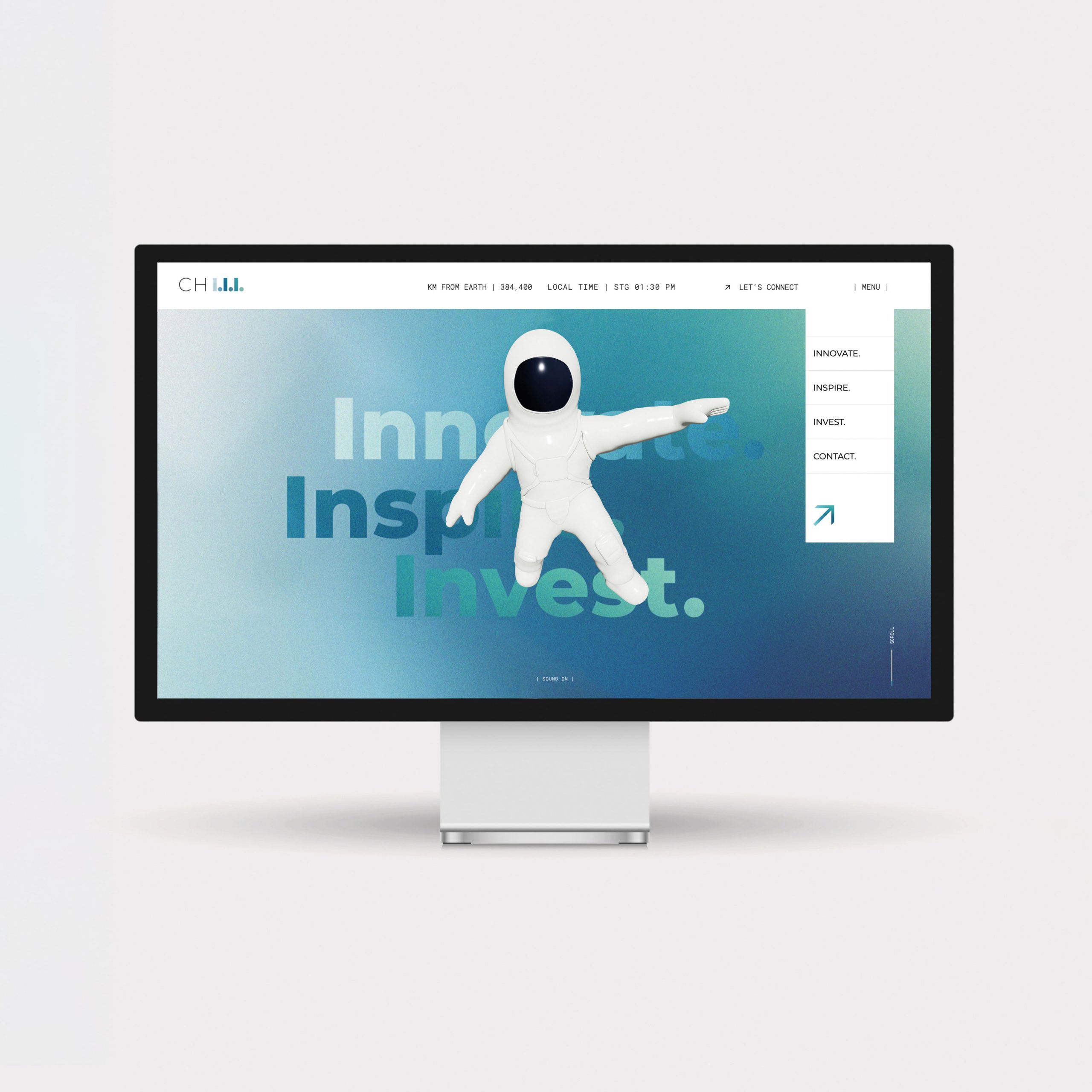 Digitaler Markenauftritt für CHIII mit futuristischen Visuals, Digital Branding, AI Art Direction und Digital Creative Direction, gestaltet von Brand Designer Freelancer Simone Rees.