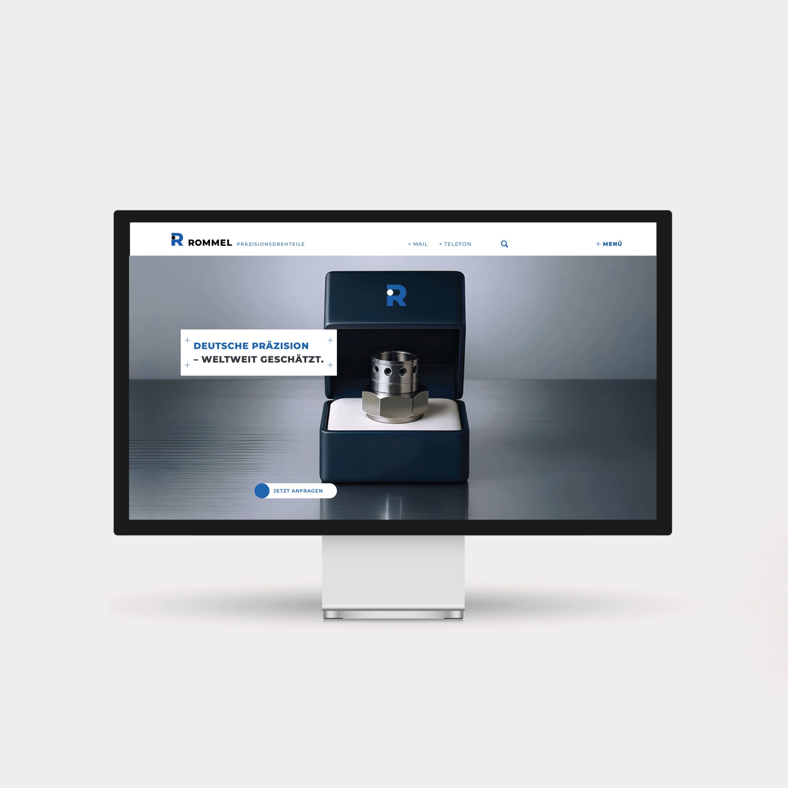 Rommel Präzisionsdrehteile Website als B2B Corporate Design mit Creative Director B2B und Markenentwicklung Industrie