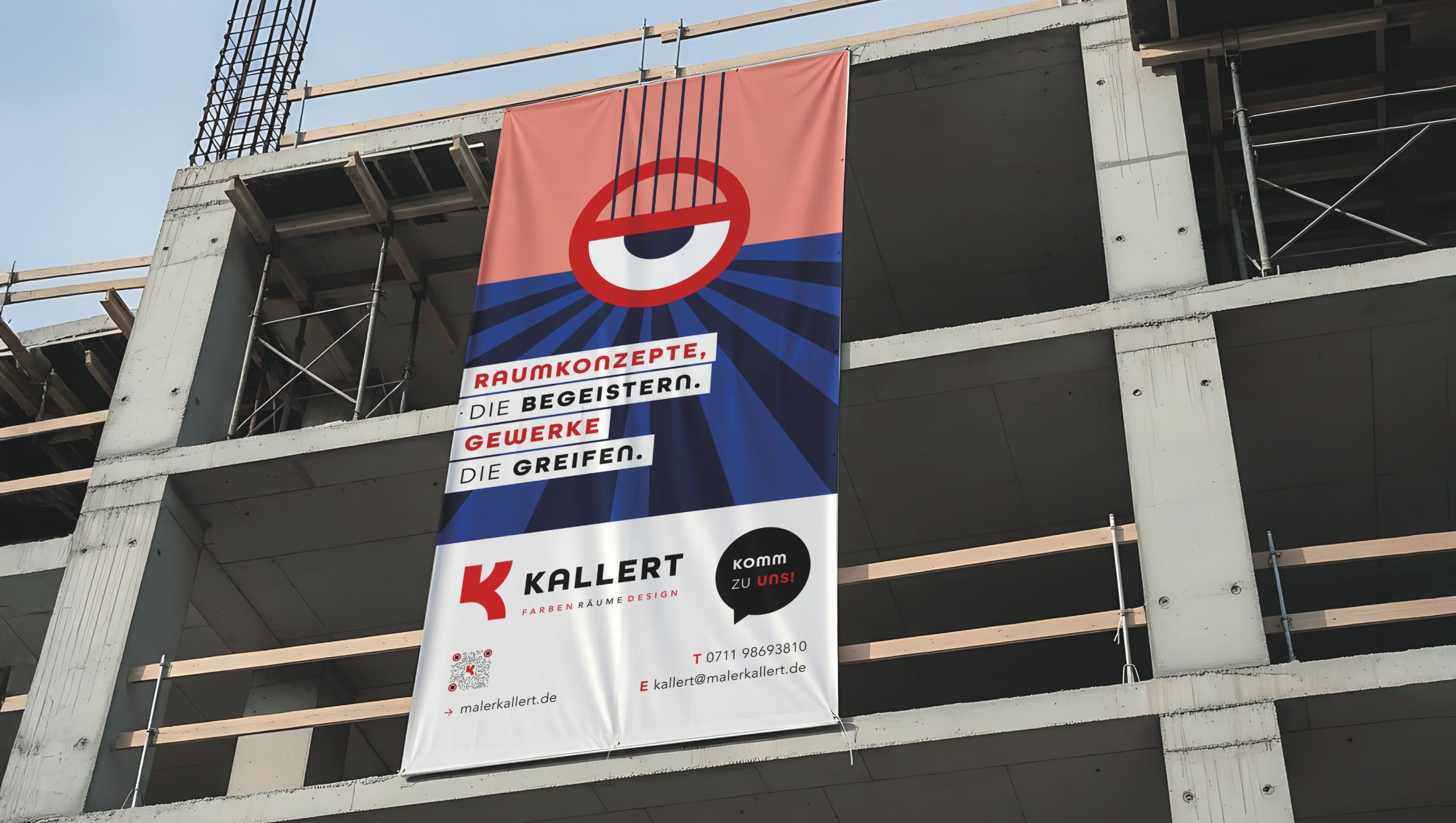 Kallert Baustellenbanner in Stuttgart – Corporate Design Handwerk und Branding Handwerksunternehmen für die aufmerksamkeitsstarke Markenkommunikation am Bau.